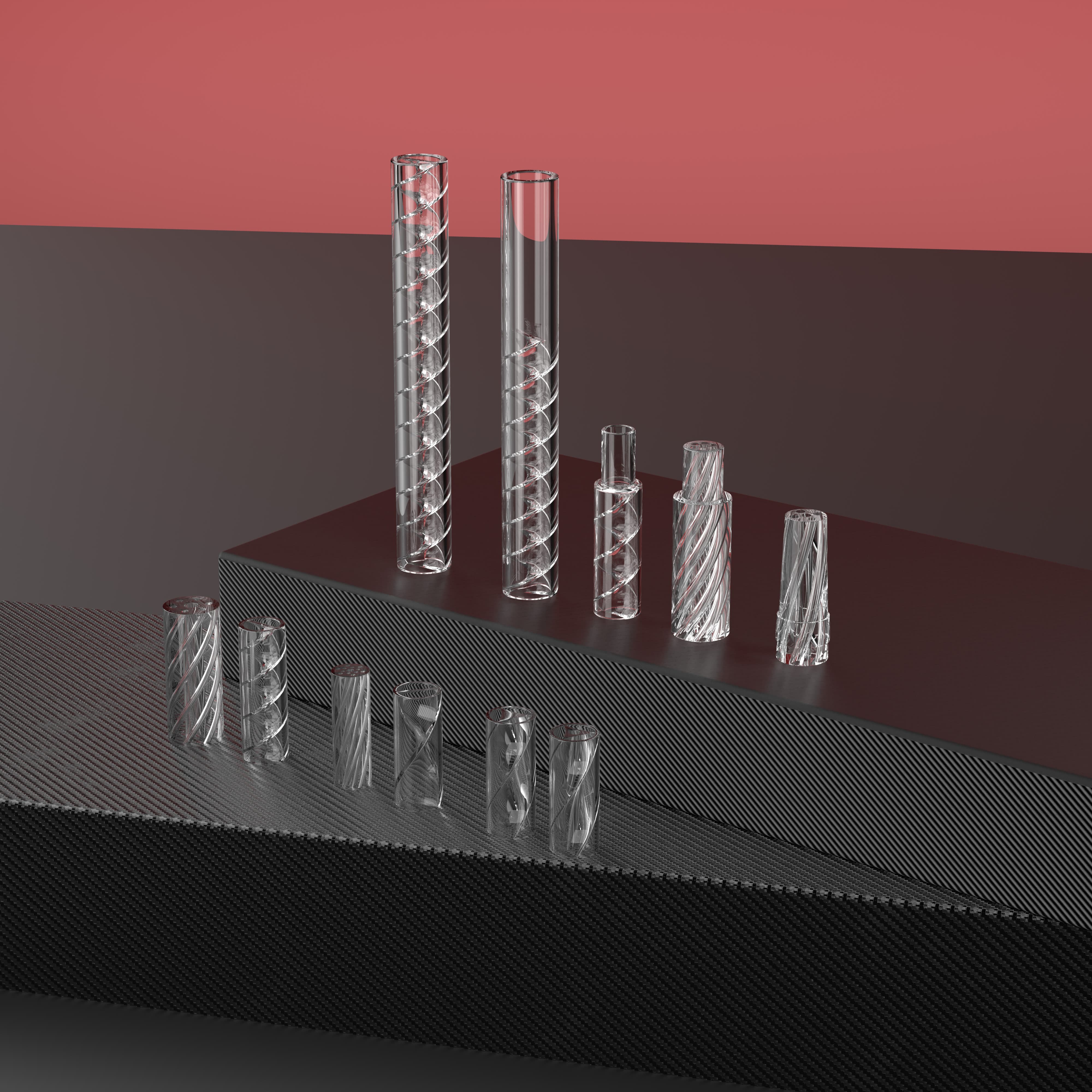 spiral glass mouthpiece filter tips 6mm
